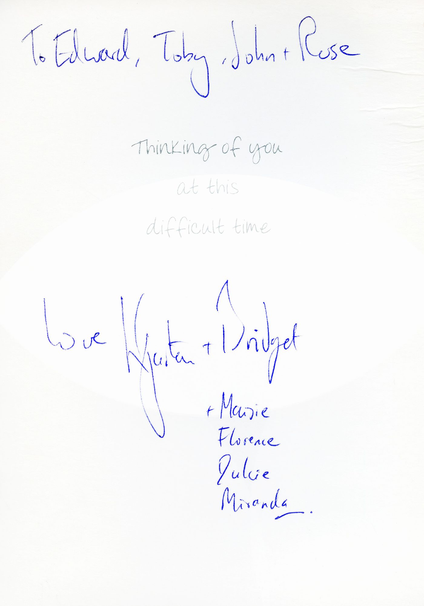 Inside of the card