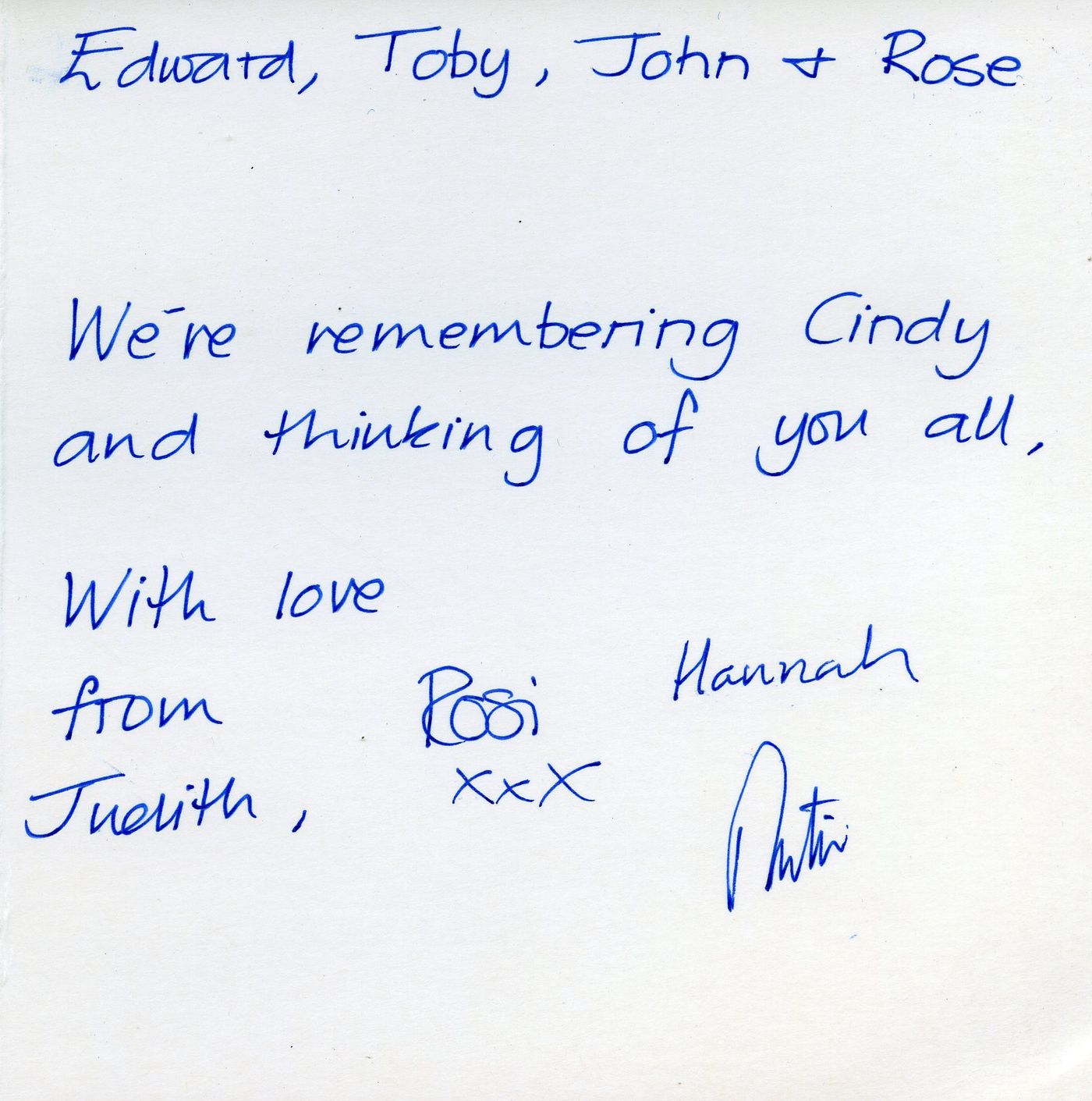 Inside of the card
