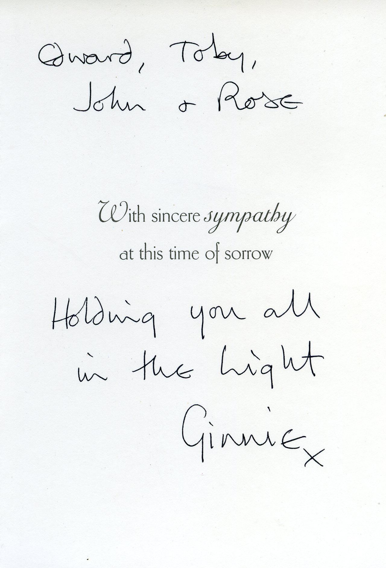 Inside of the card