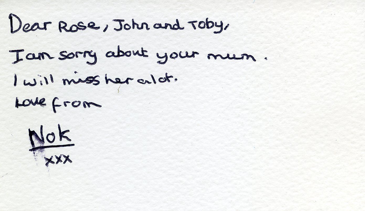 Inside of the card
