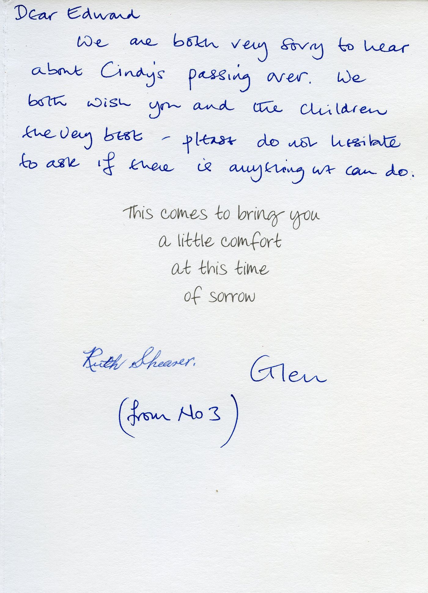 Inside of the card