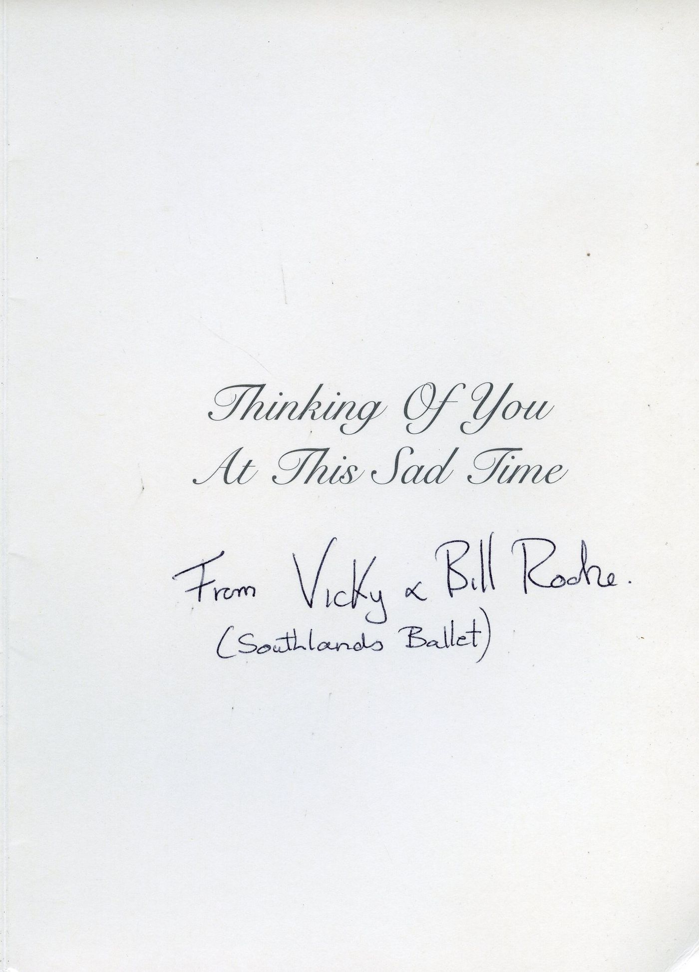 Inside of the card