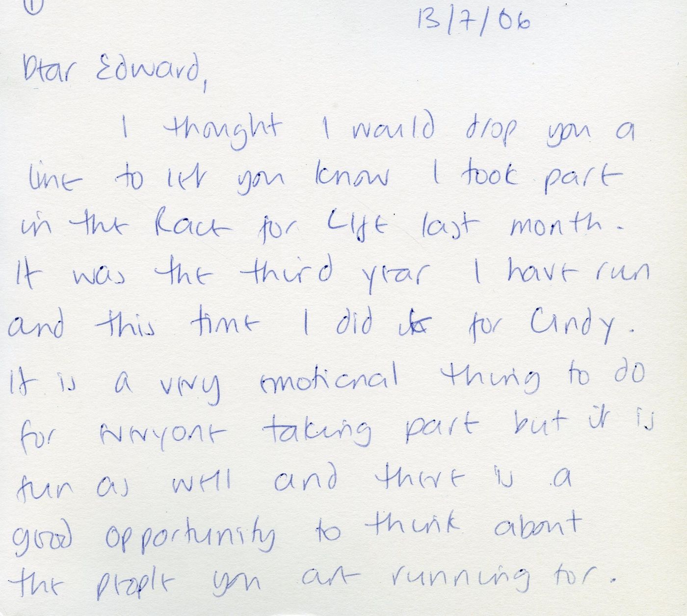 Page 2 of the memories from Gina