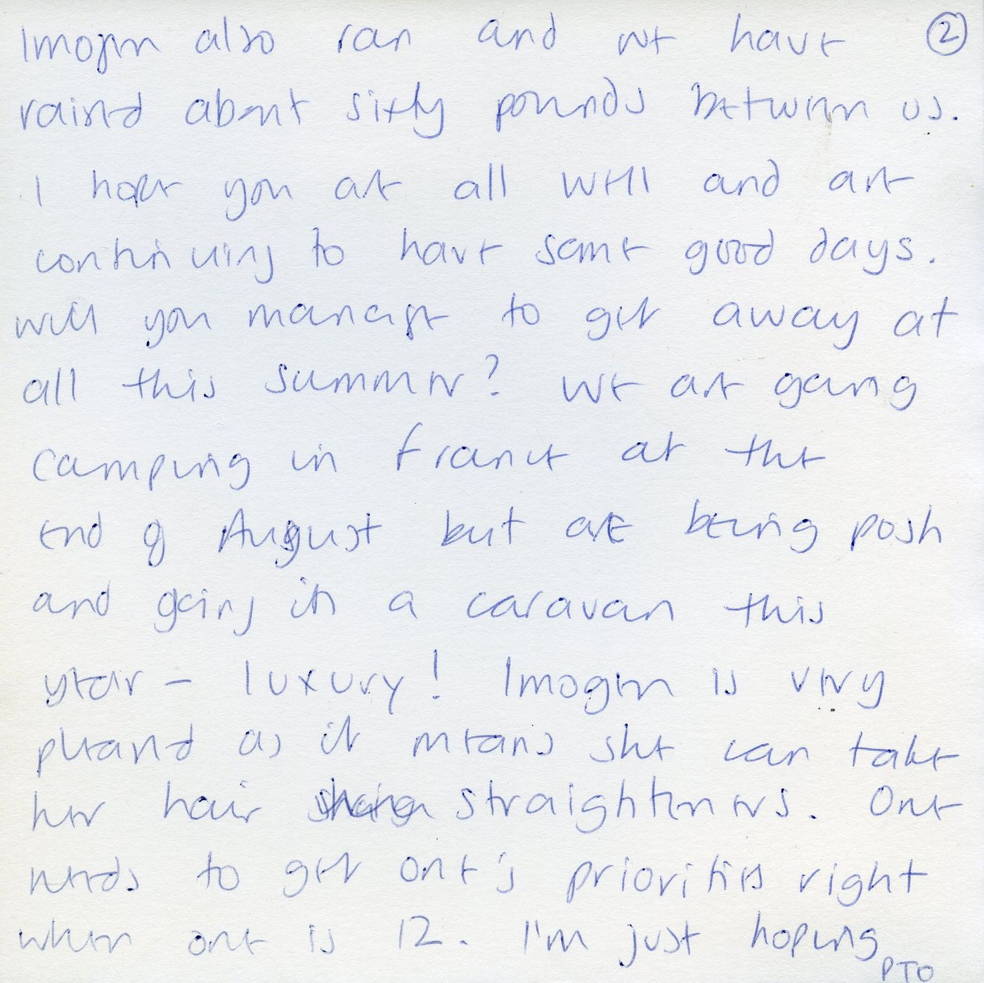 Page 3 of the memories from Gina