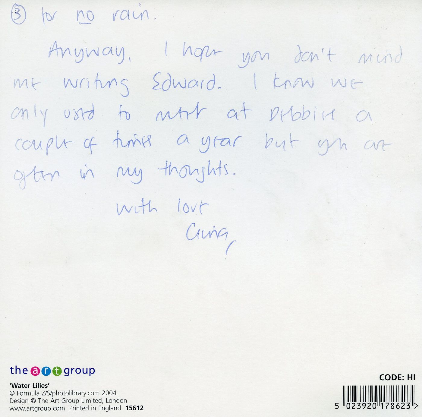 Page 4 of the memories from Gina