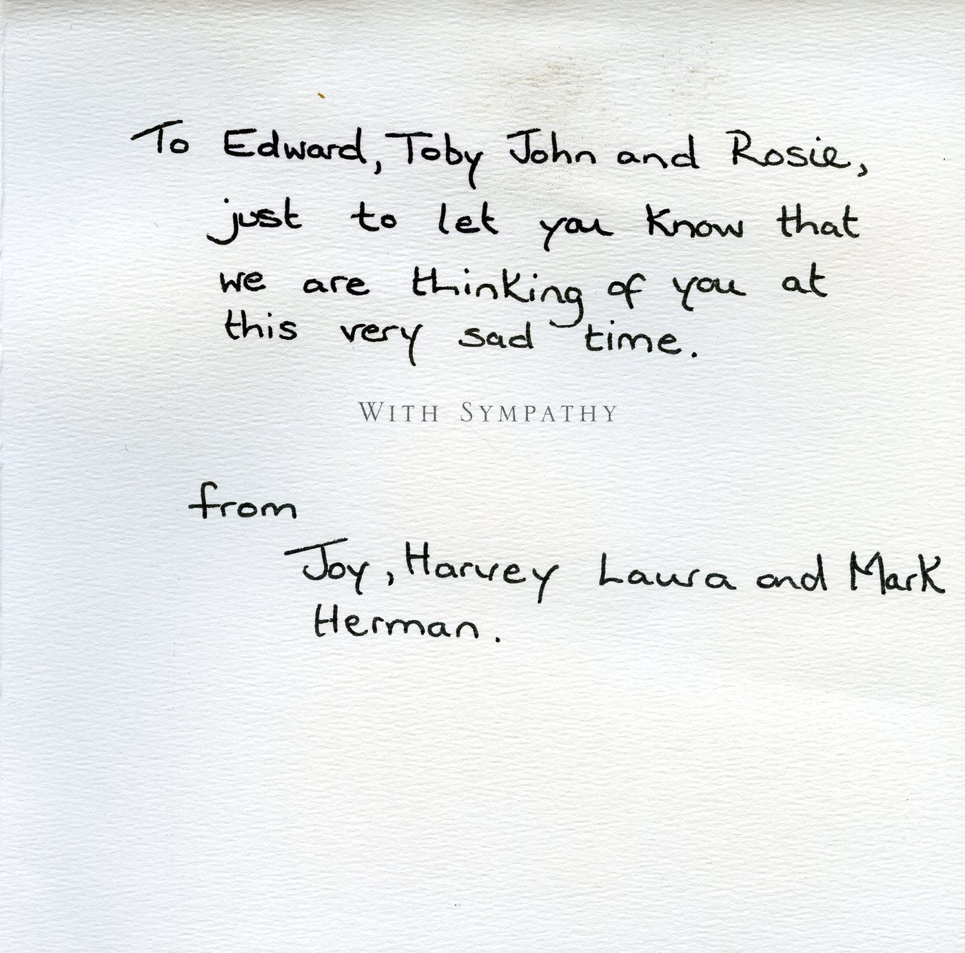 Inside of the card