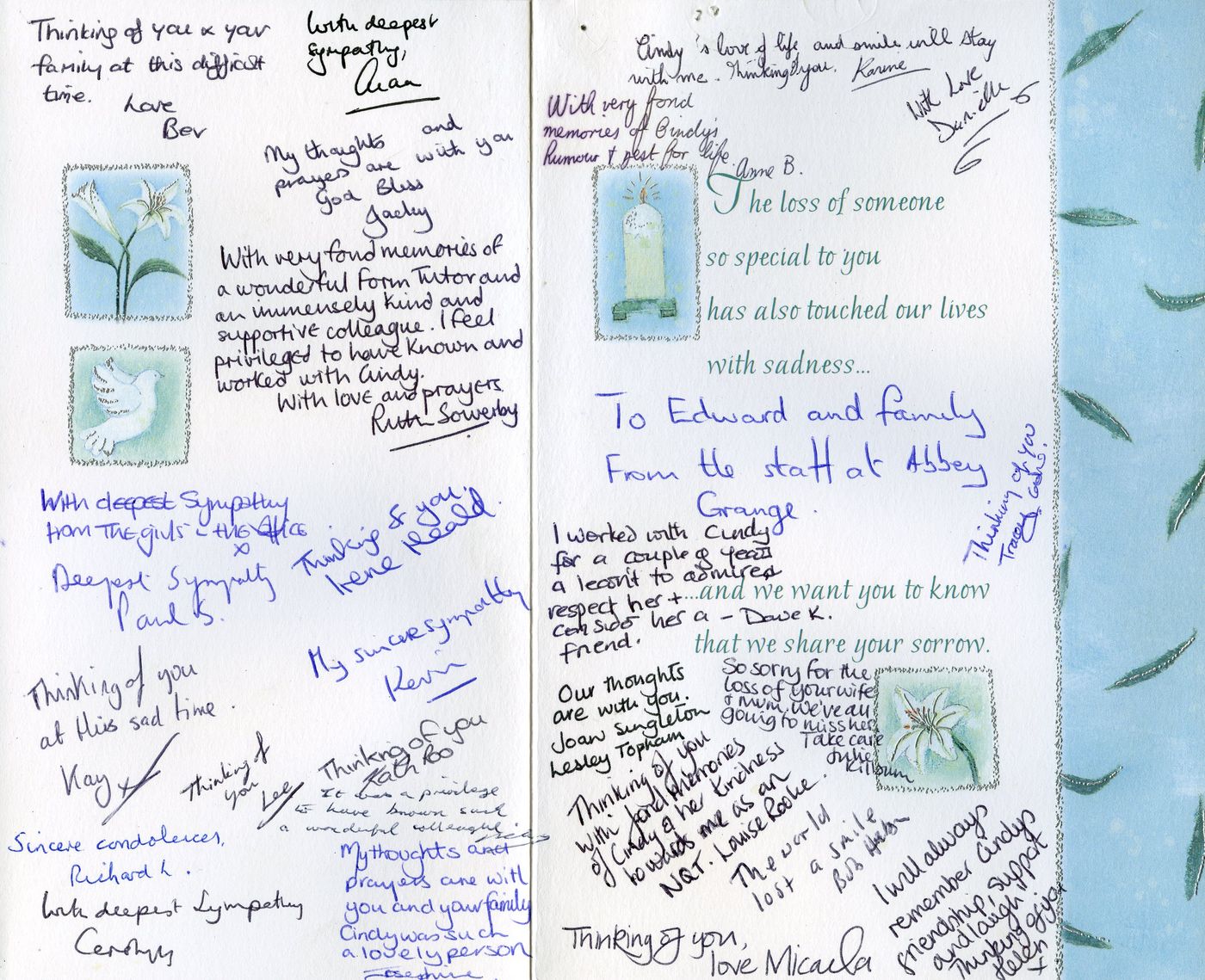 Inside of the card