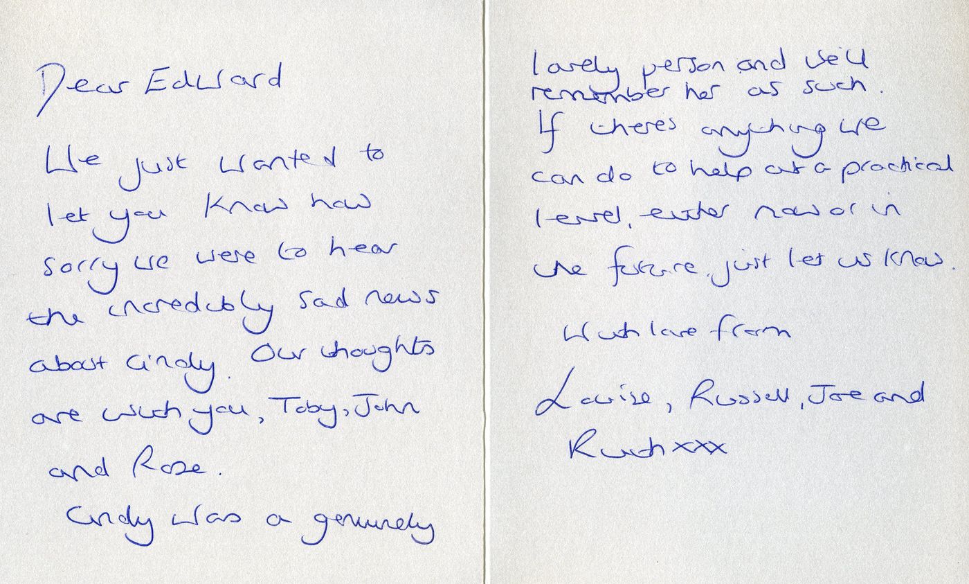 Inside of the card
