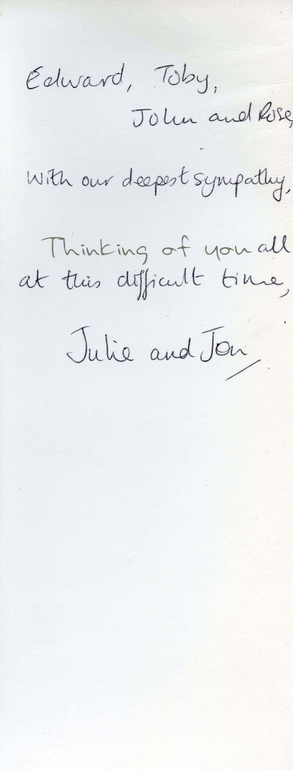 Inside of the card