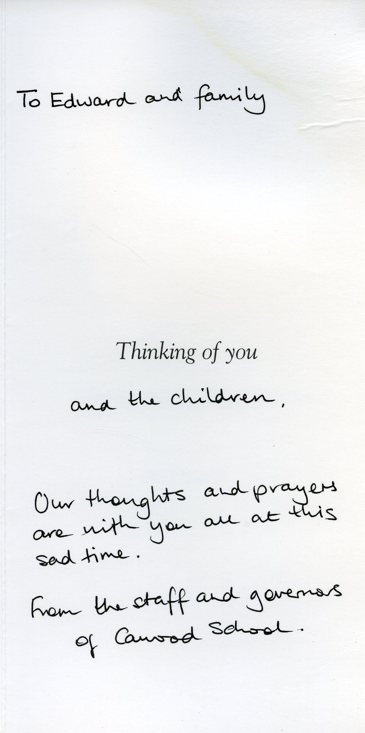Inside of the card