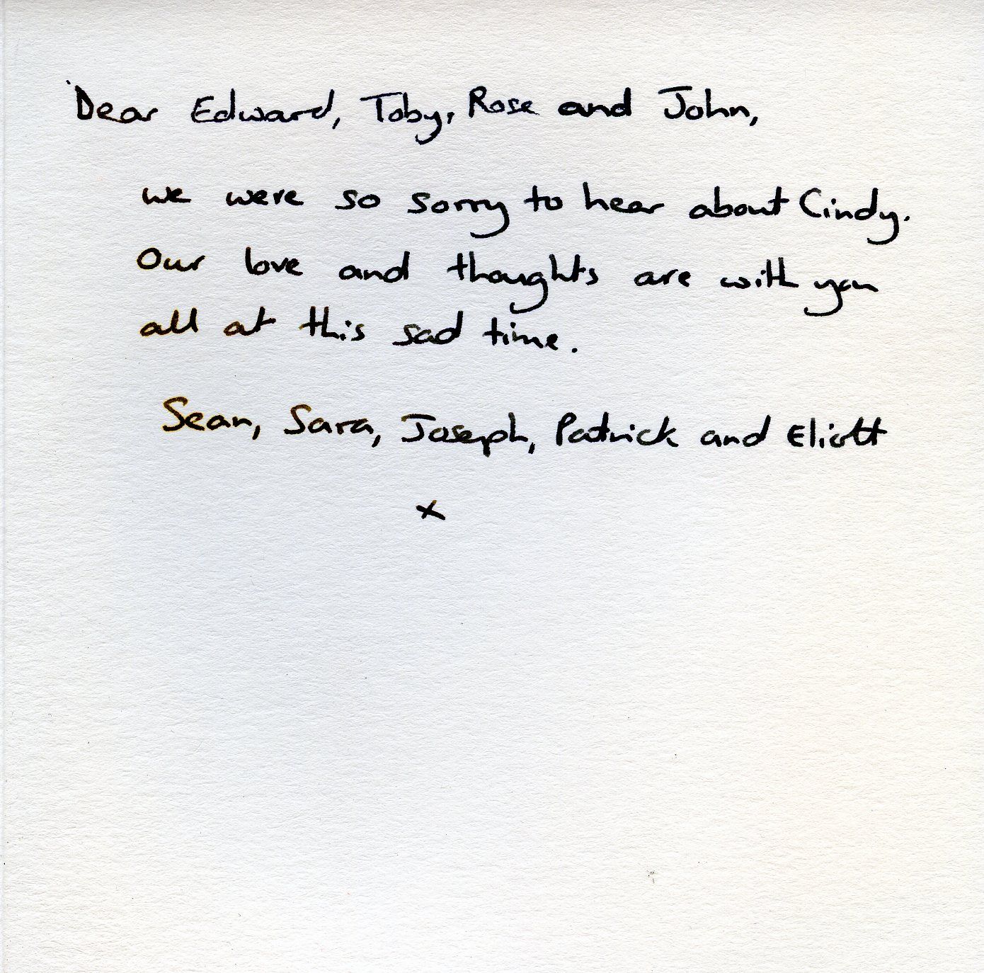 Inside of the card
