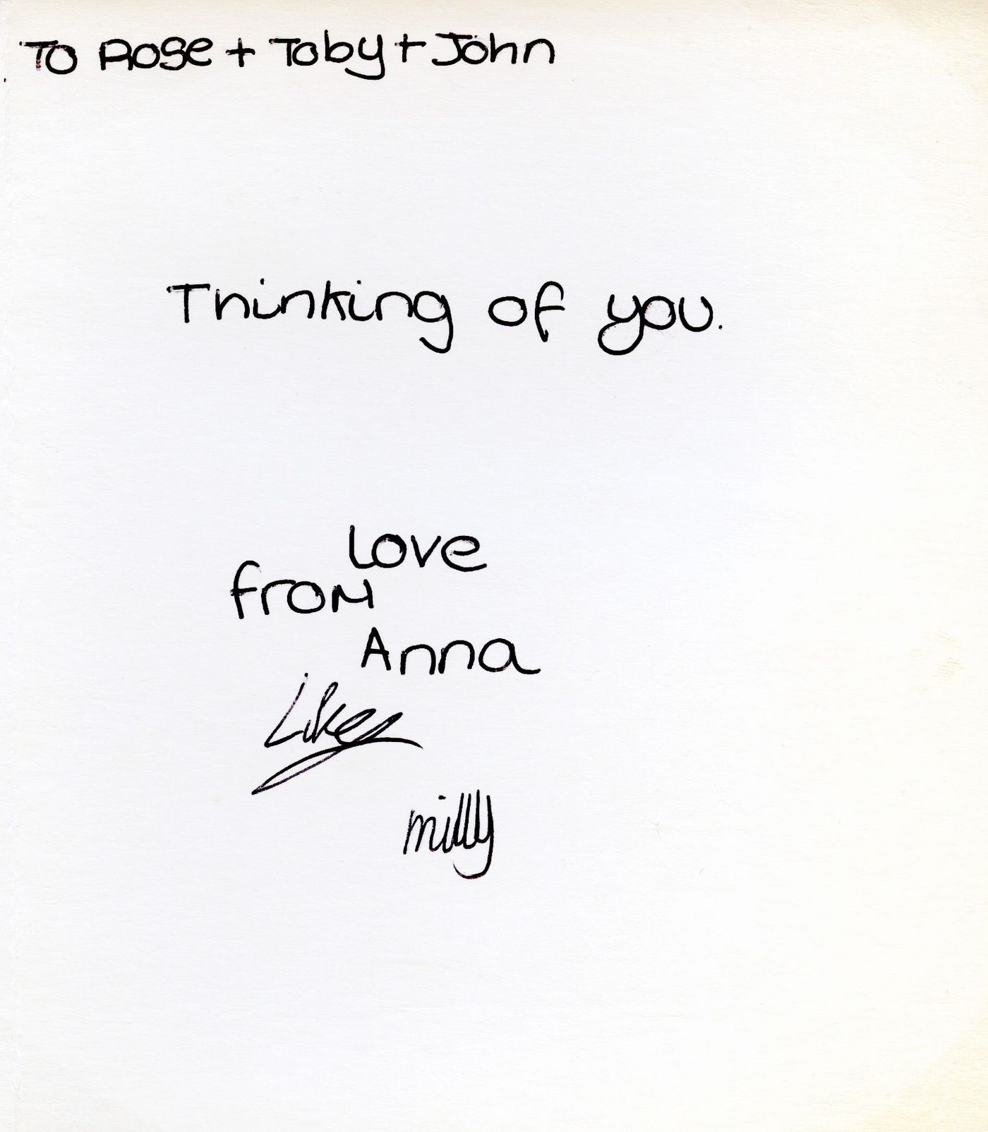 Inside of the card
