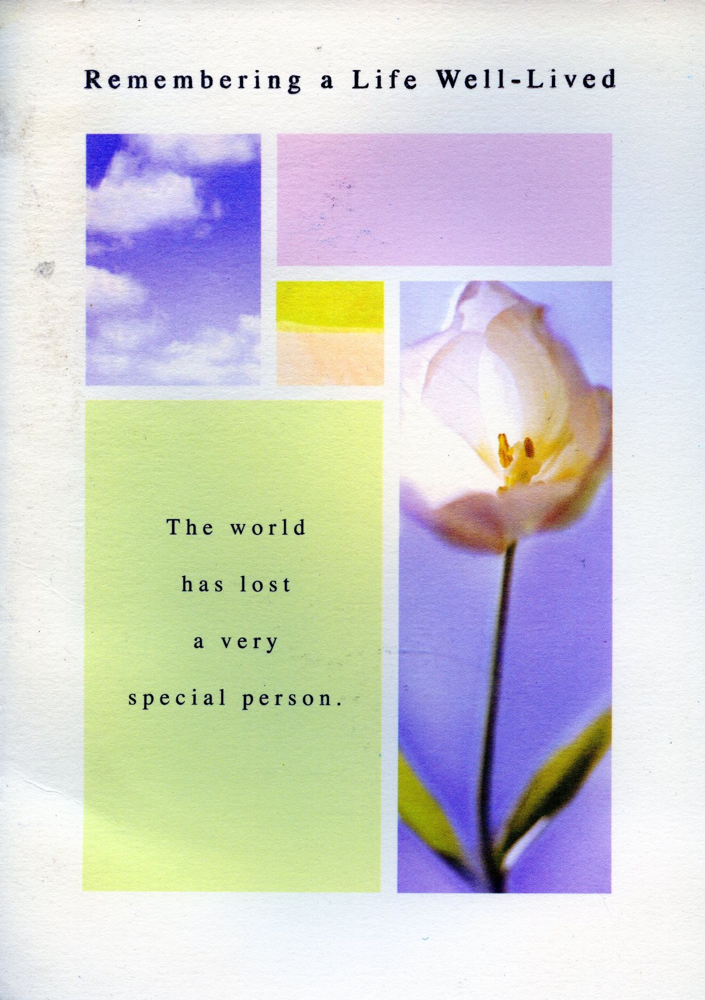 Front of the card from Annette, Chris, Jenny and Michael