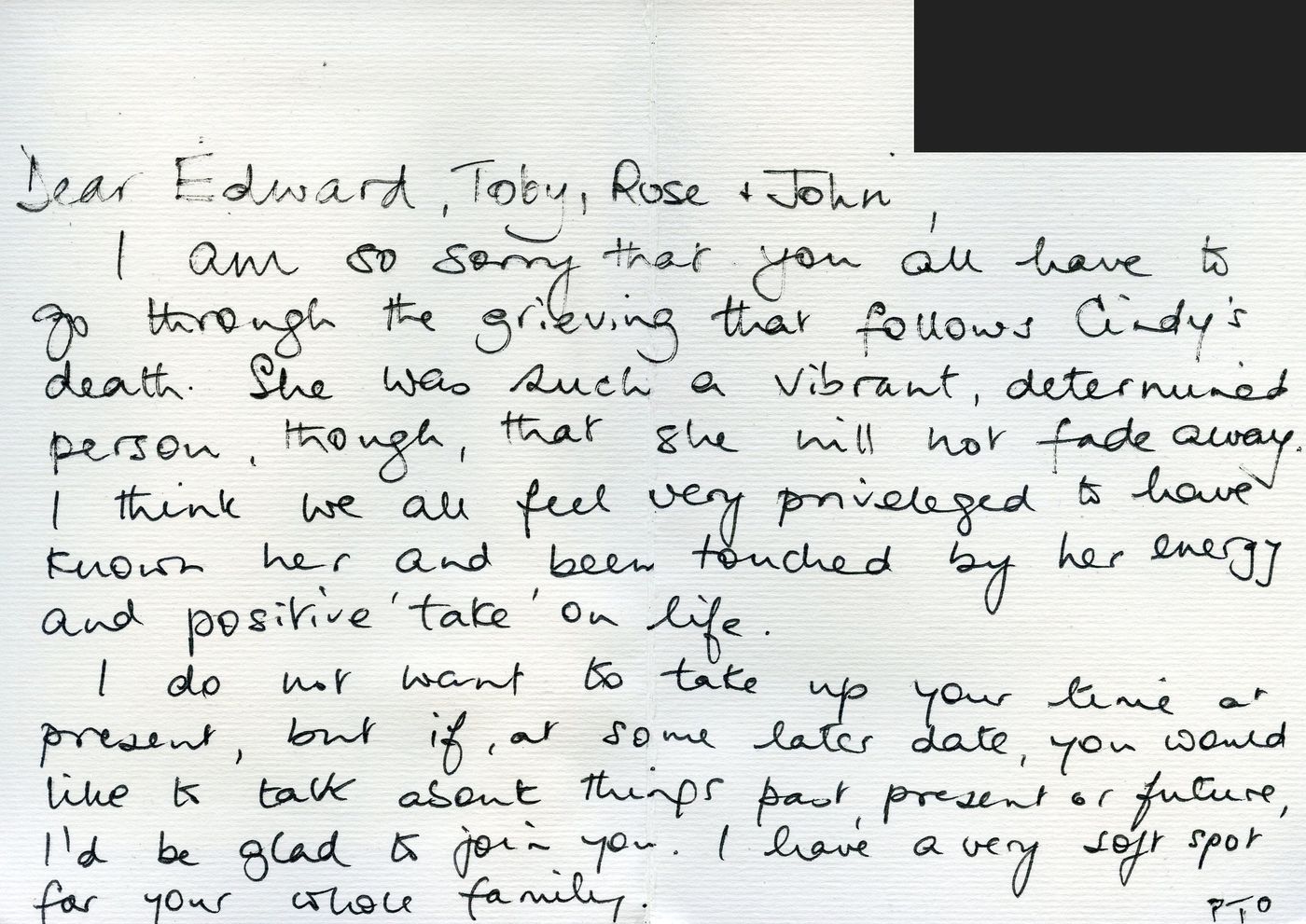 Inside of the card