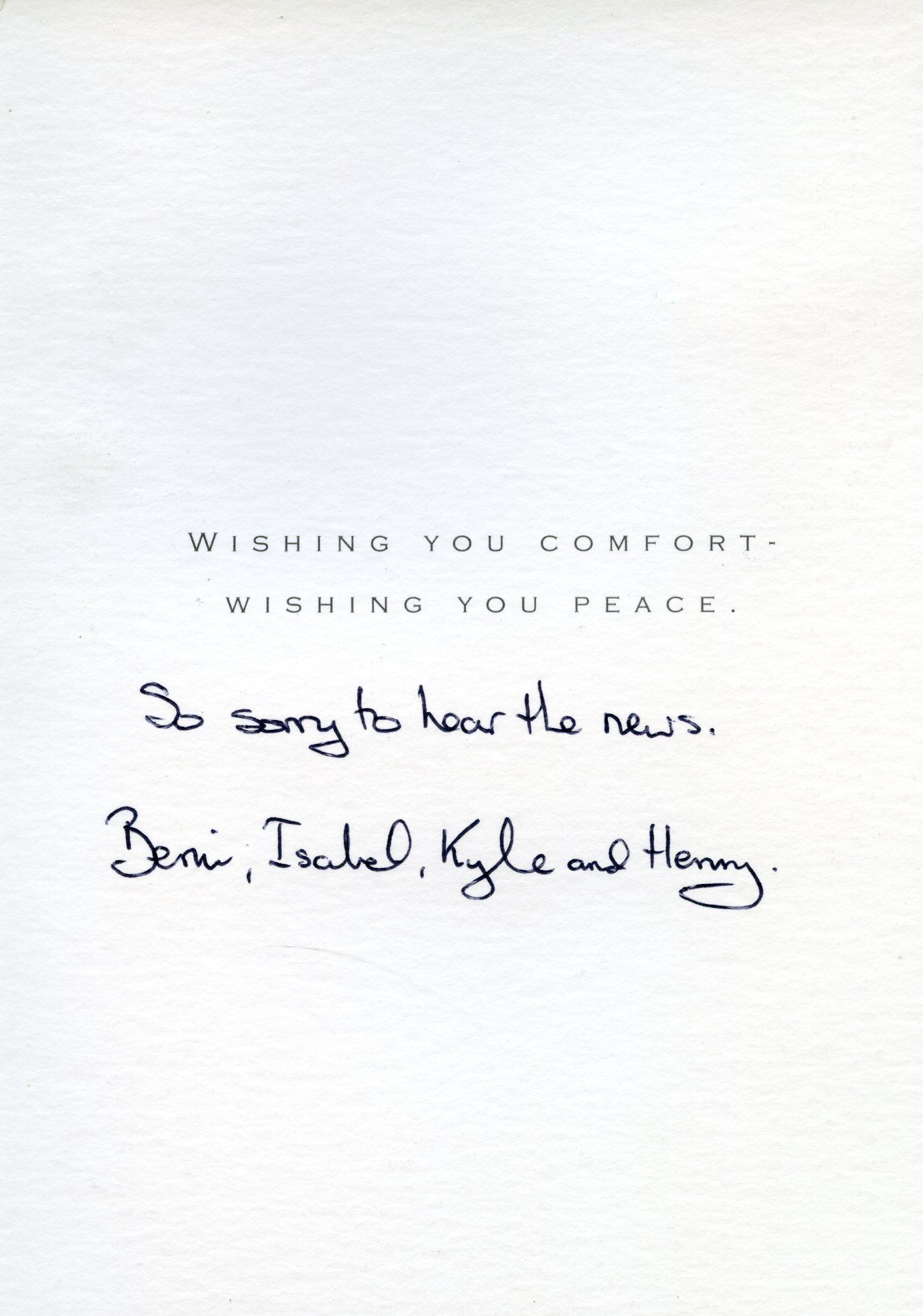 Inside of the card