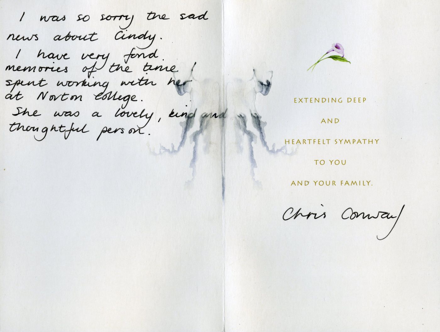 Inside of the card