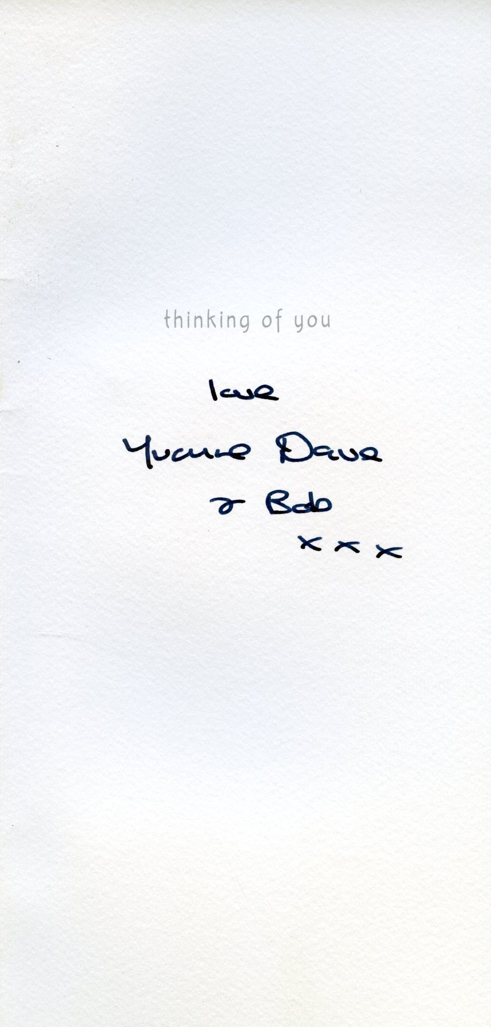 Inside of the card