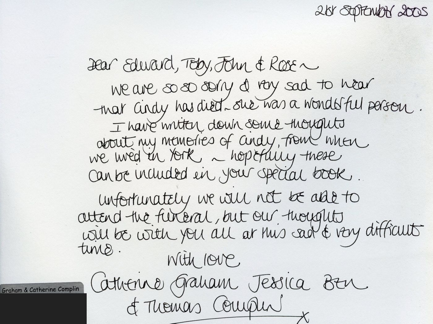 Inside of the card