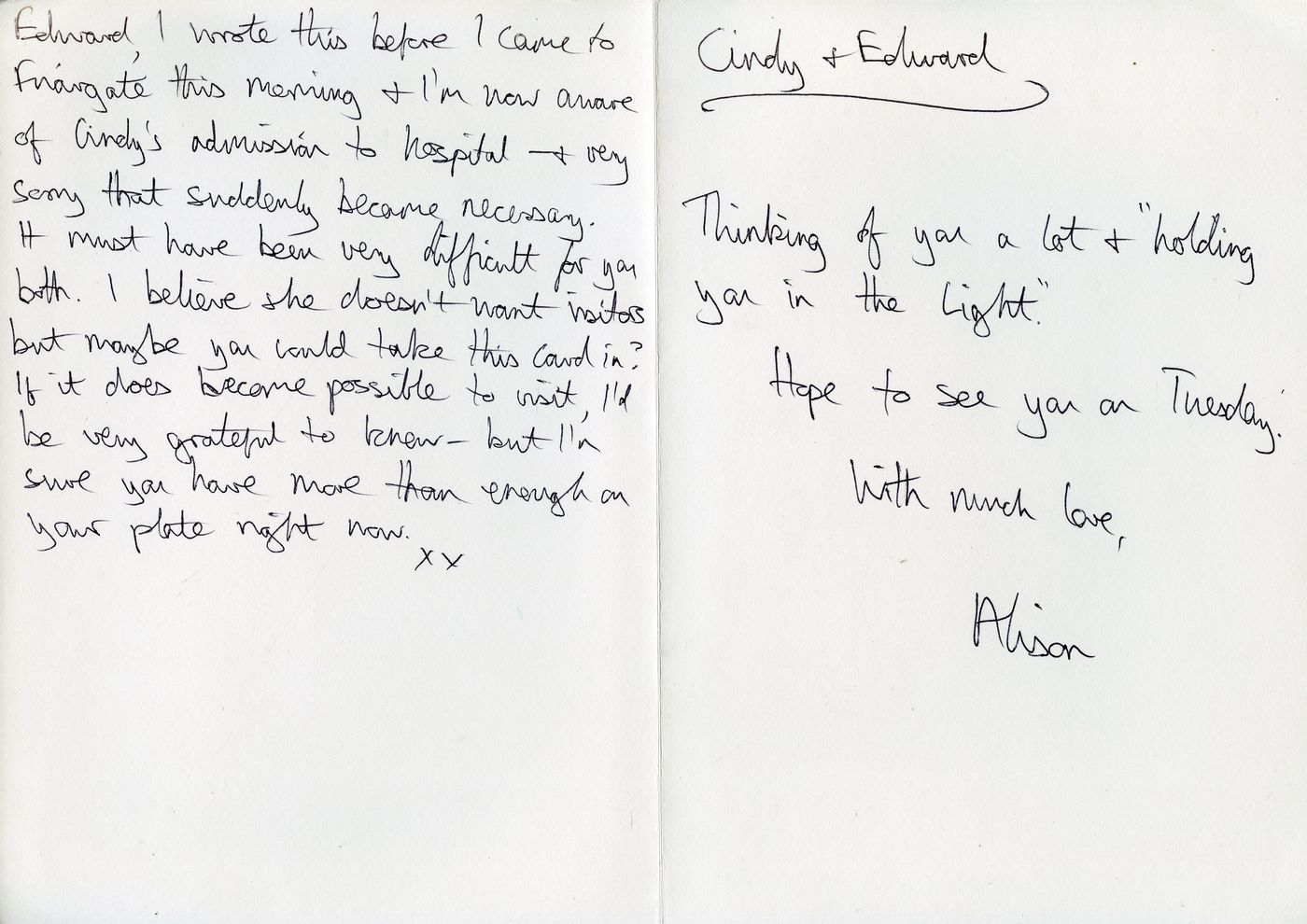 Inside of the card