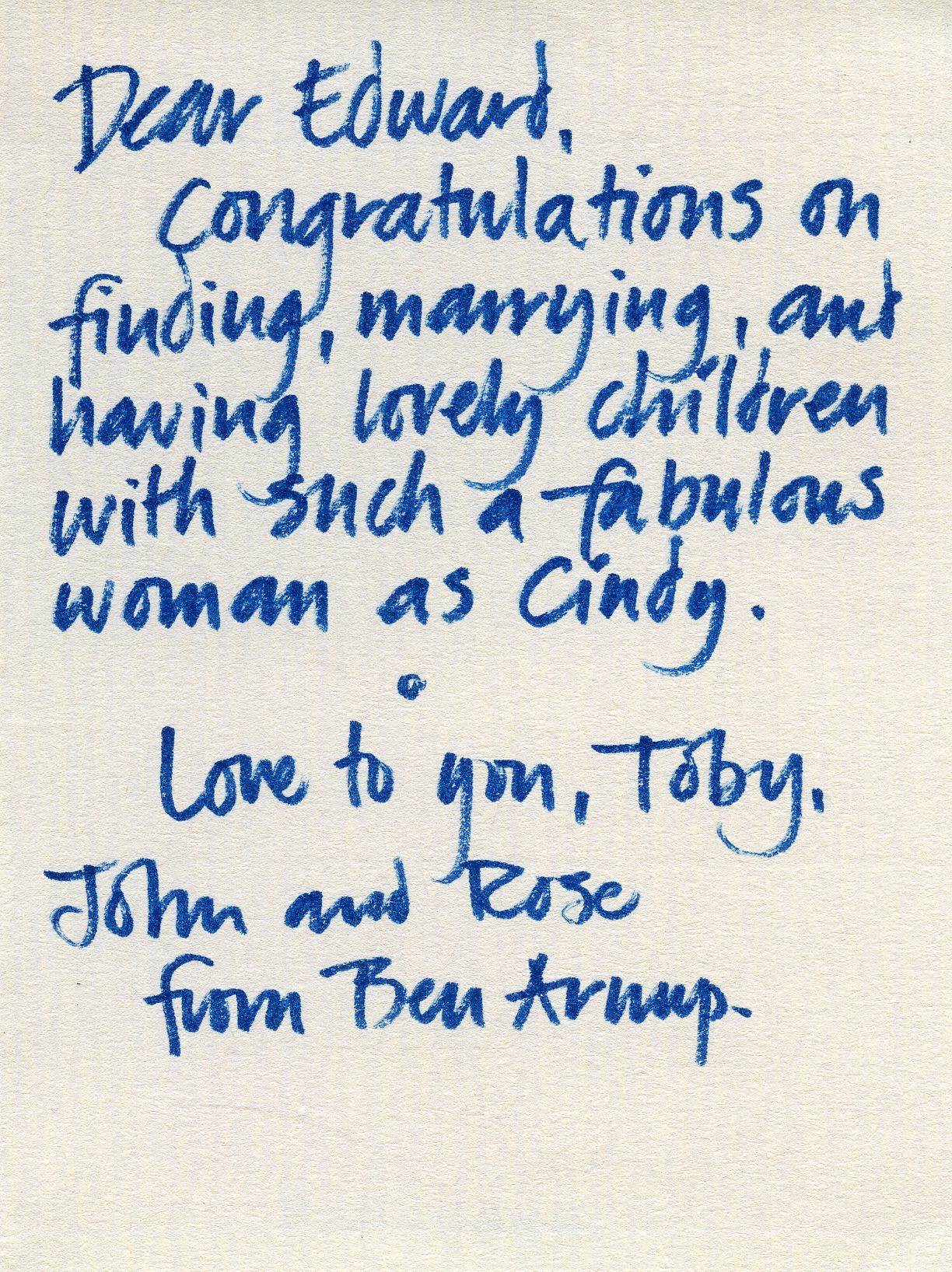 Inside of the card