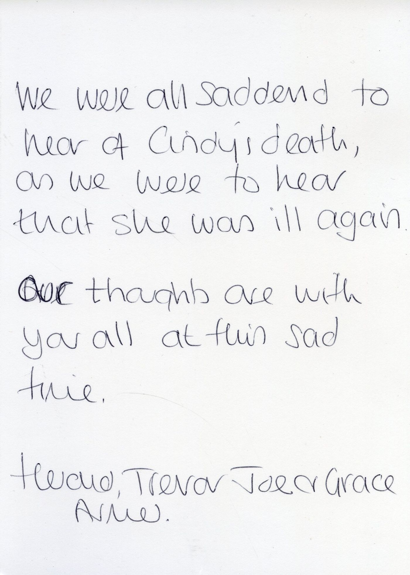 Inside of the card