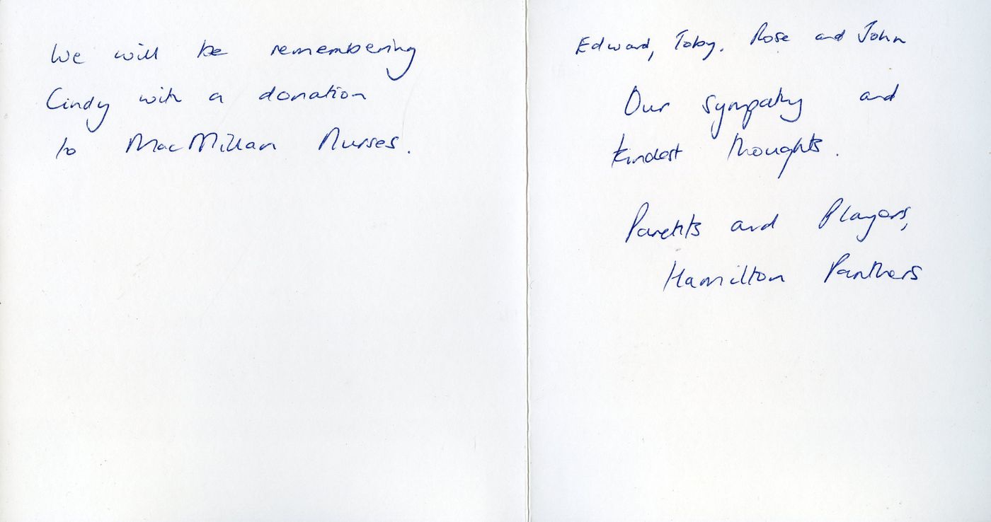 Inside of the card