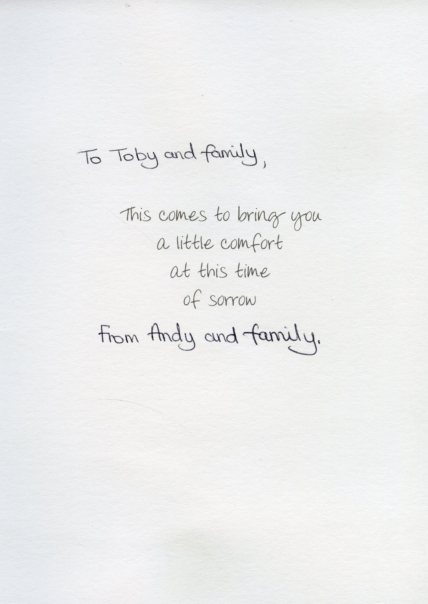 Inside of the card