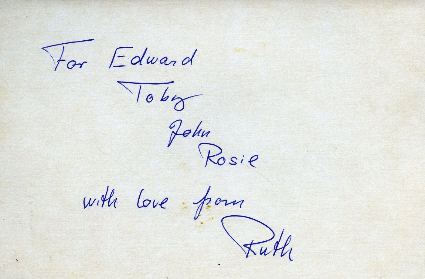 Inside of the card