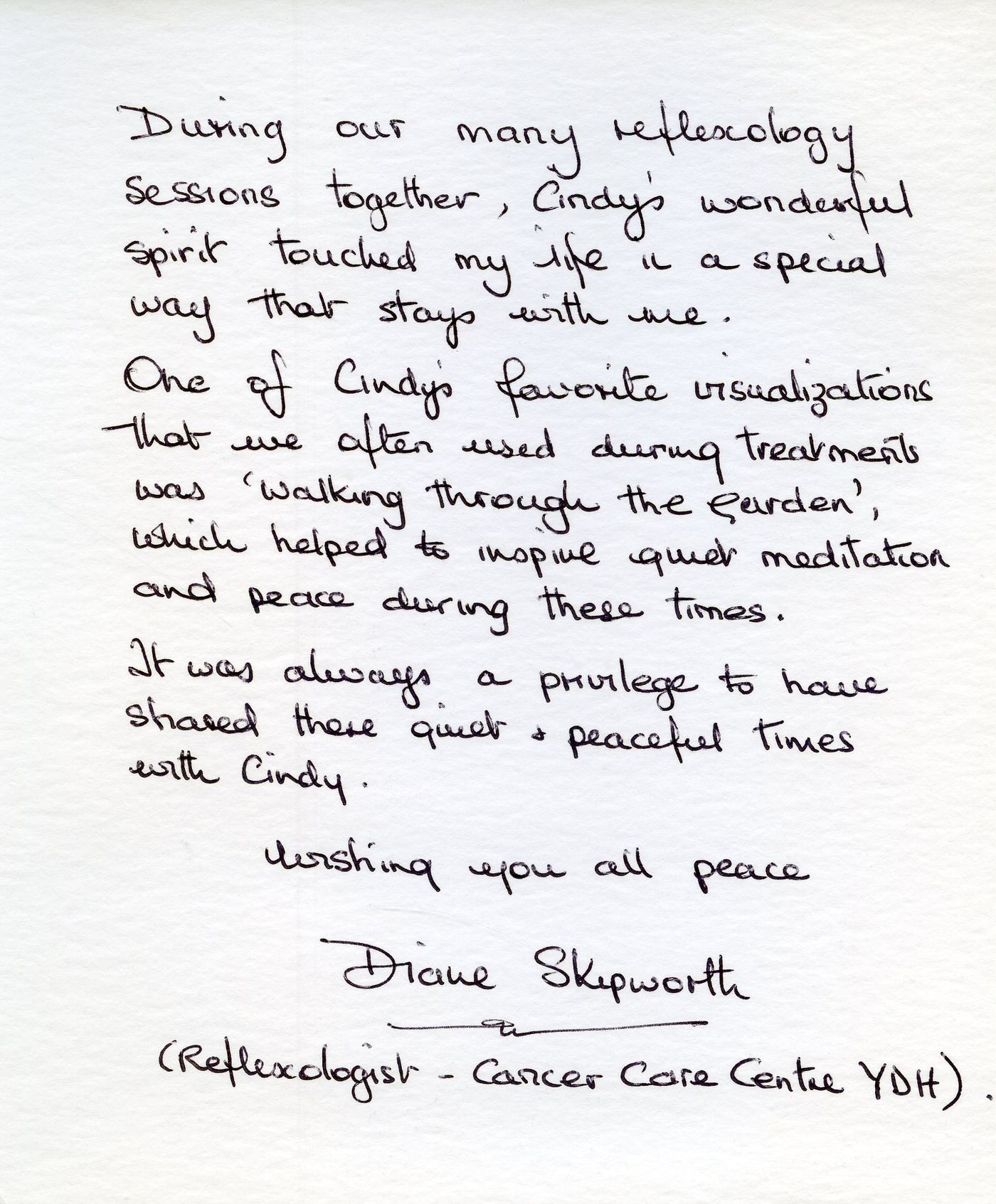Inside of the card
