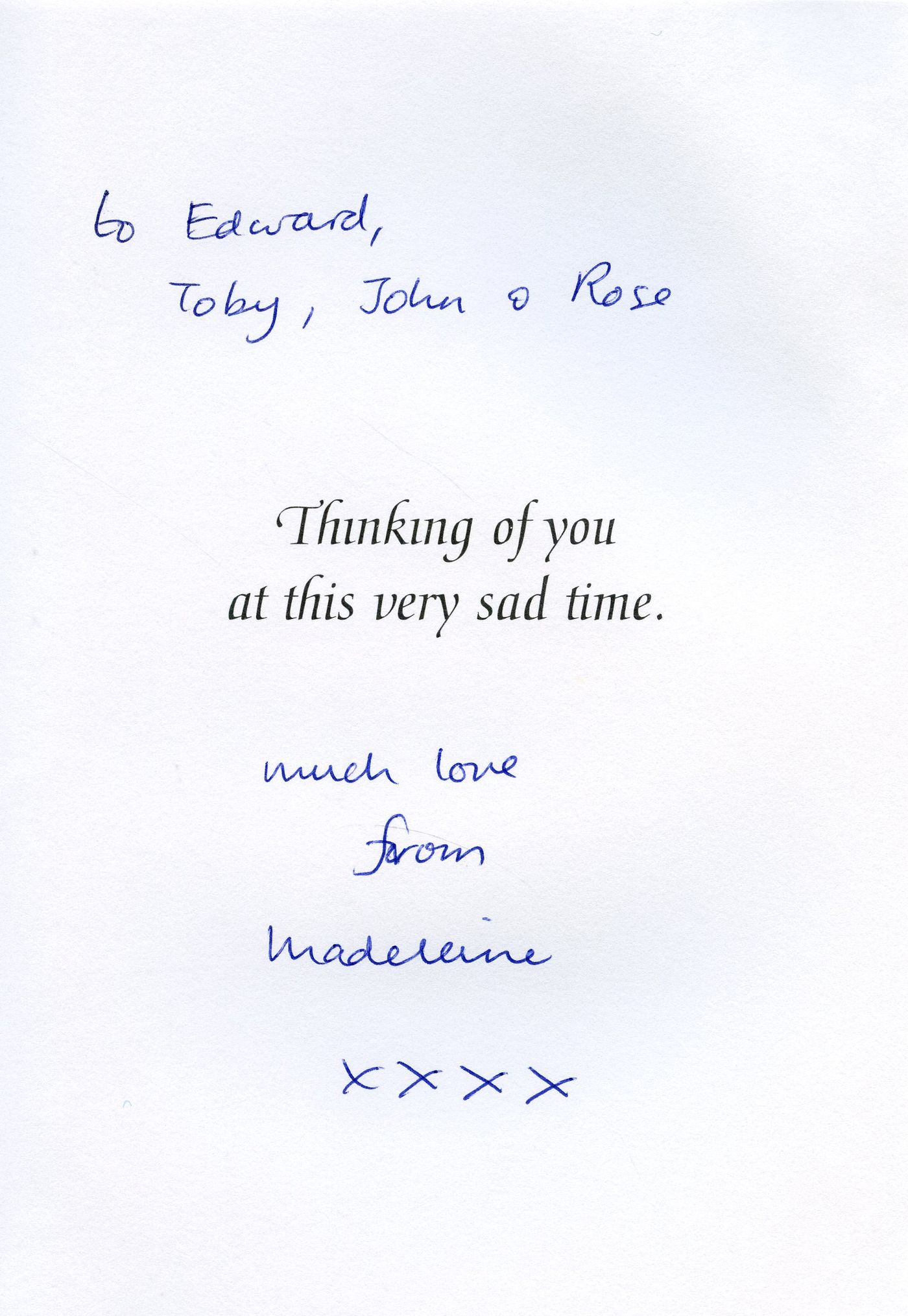 Inside of the card