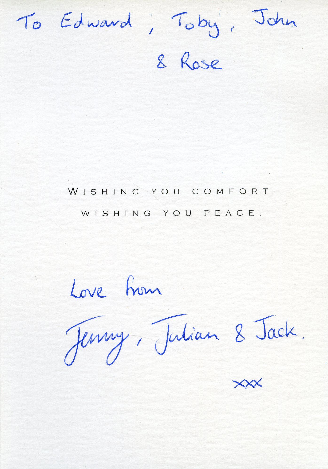 Inside of the card
