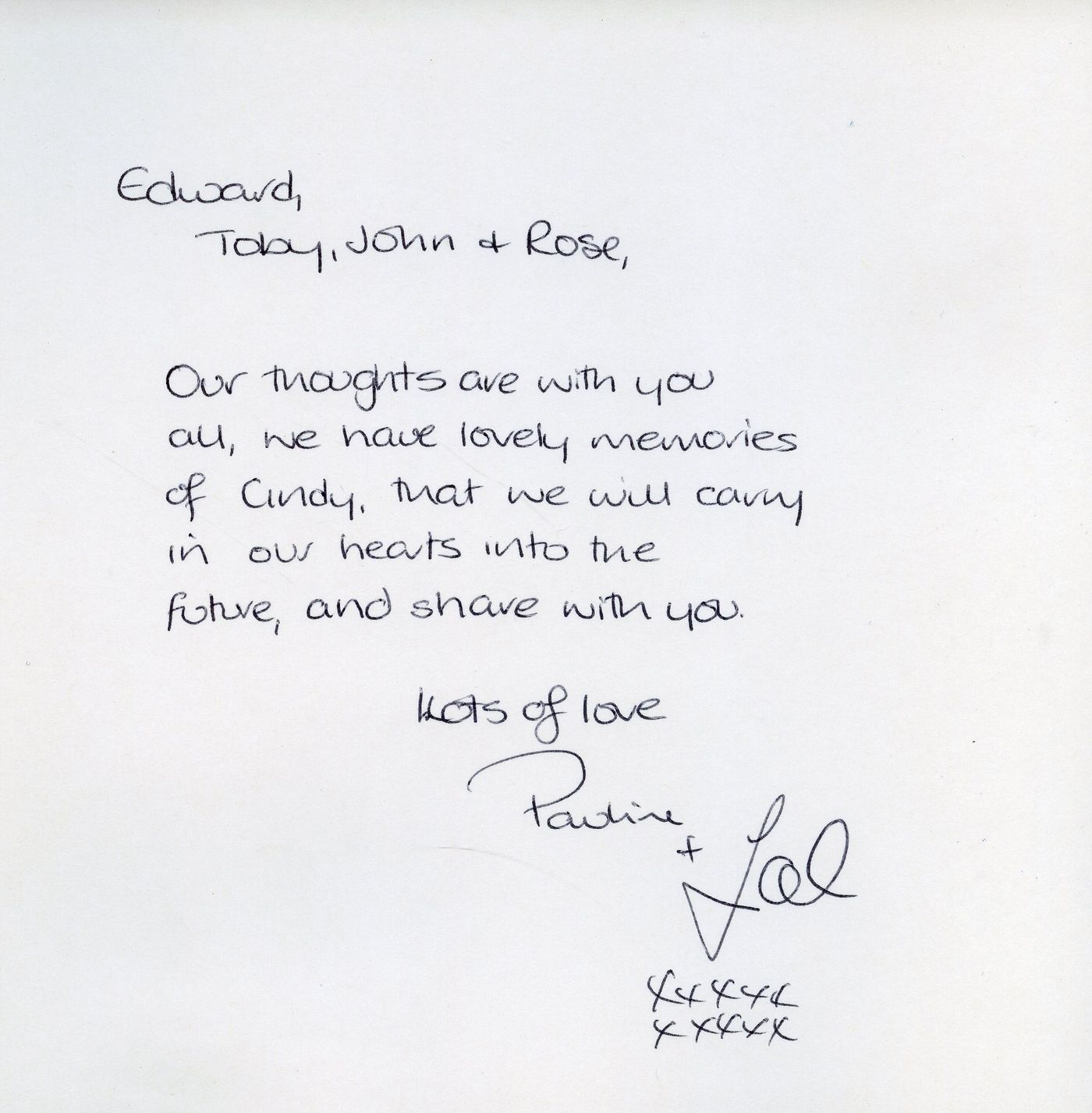 Inside of the card