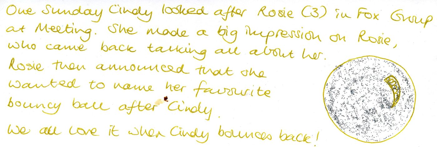 The first page of the memories from Rosie