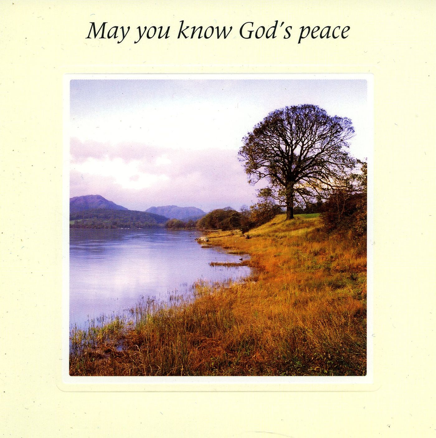 Front of the card from Freda and Peter