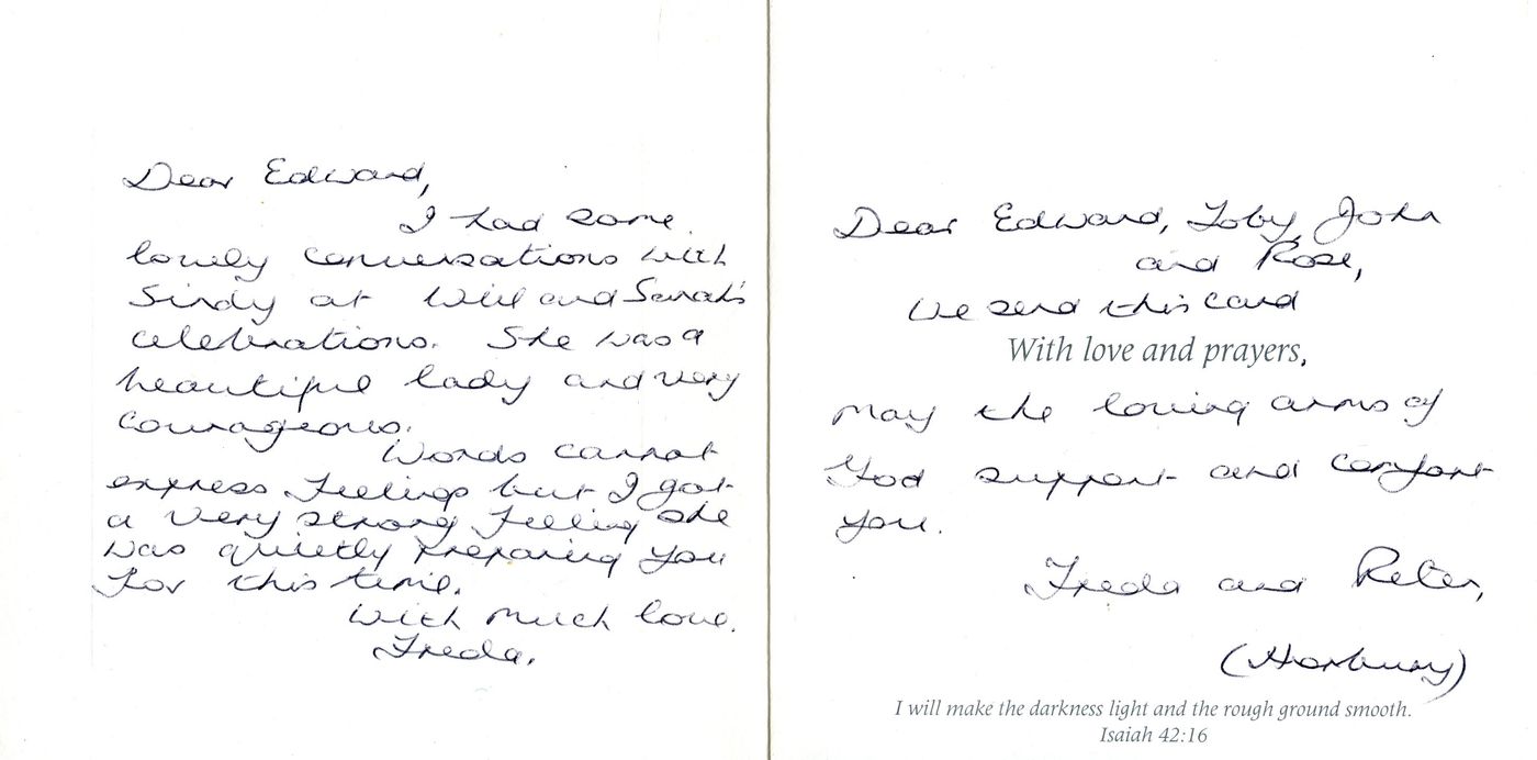 Inside of the card