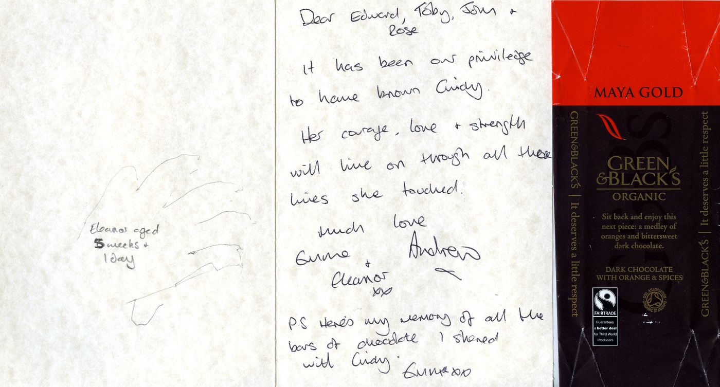 Inside of the card