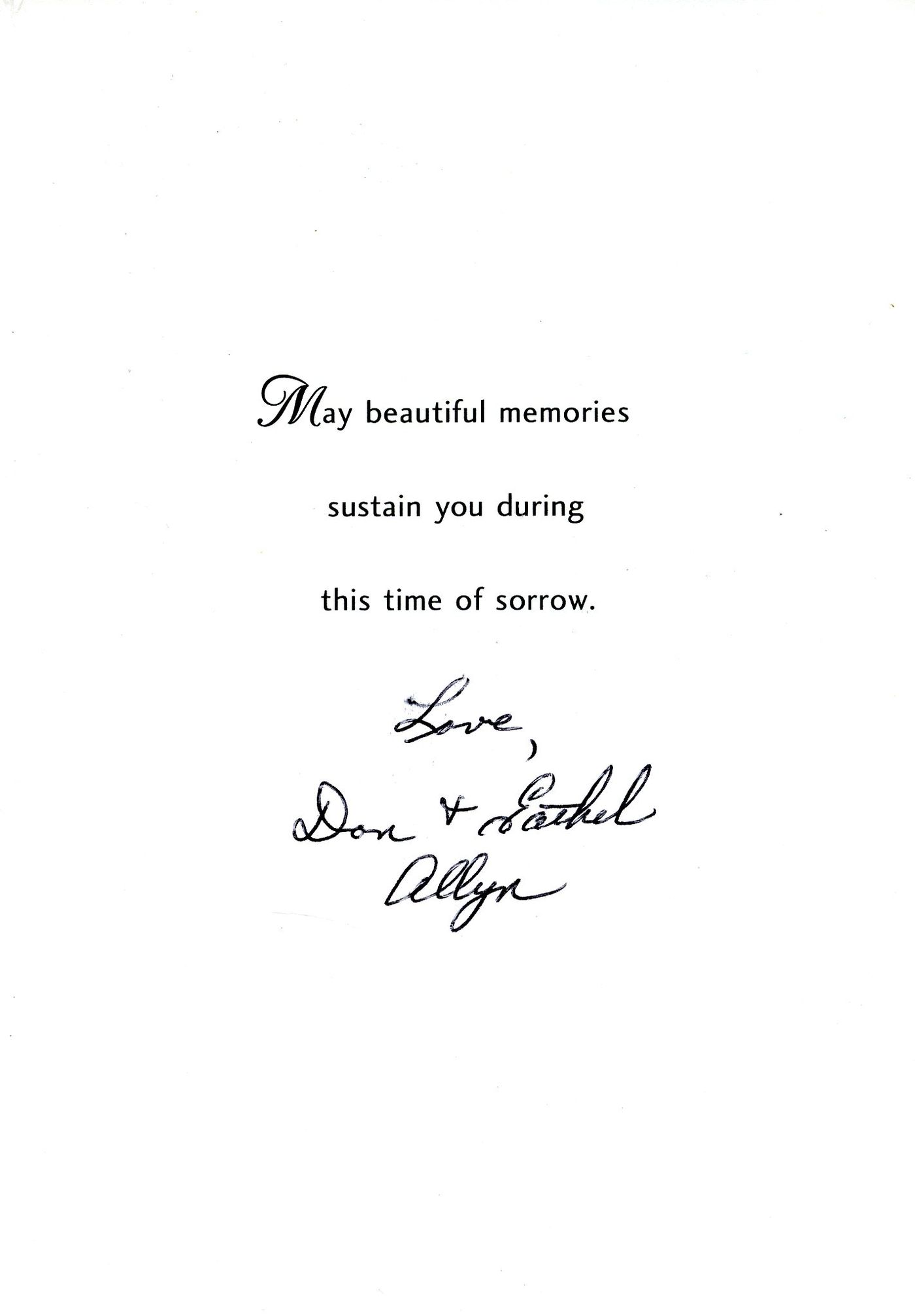 Inside of the card
