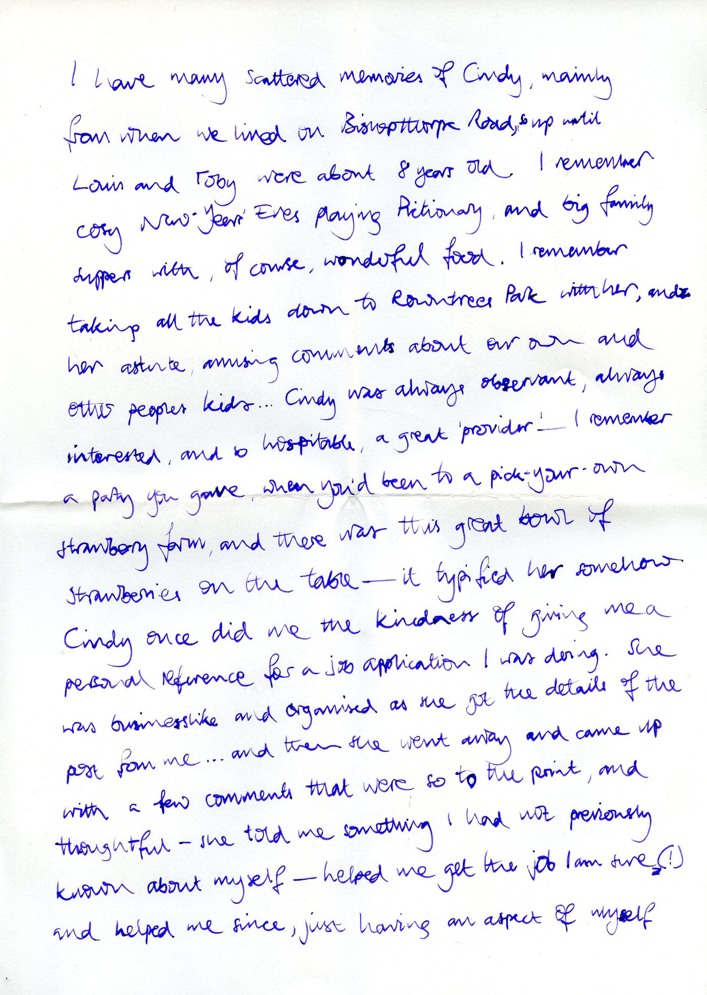 Page 3 of the memories from Kath