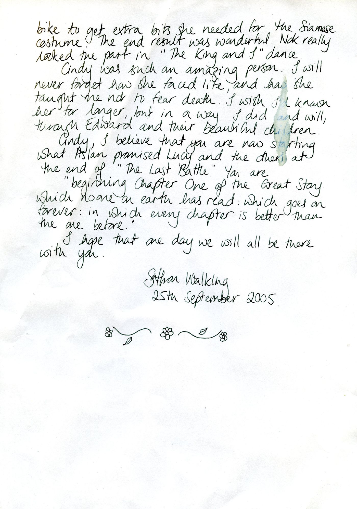 Page 2 of the memories from Saffron