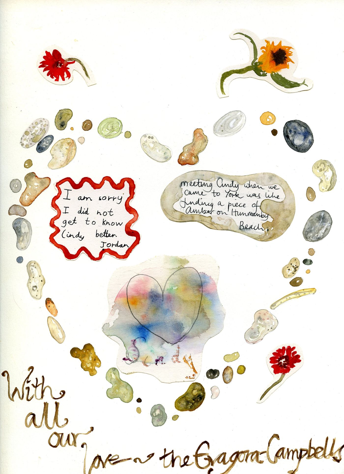 Front of the card from Evagora-Cambells