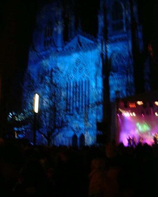 York Christmas Lights Turned On